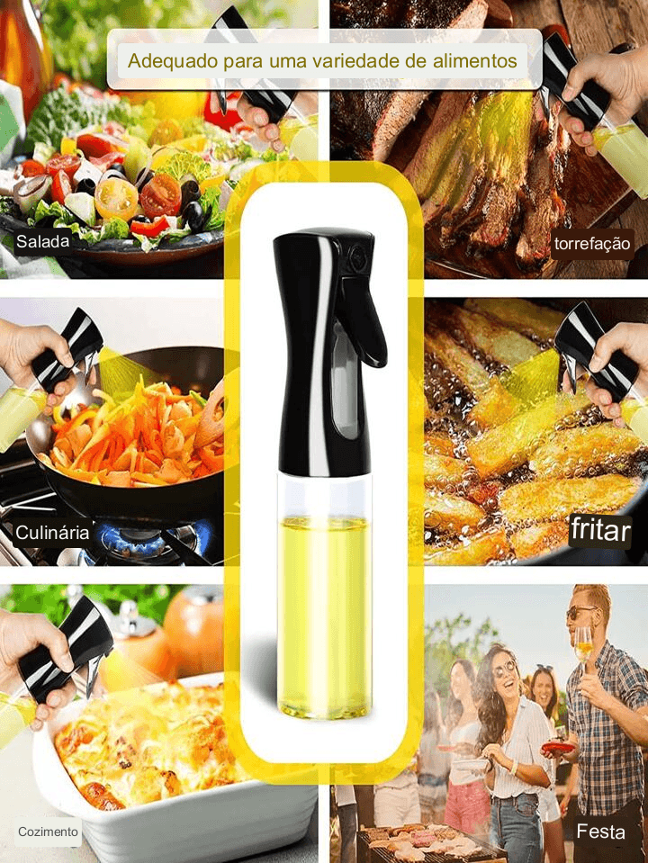 Garanta já o seu Spray Pneumático de Óleo de Cozinha 200 ML - Aquitemdesconto